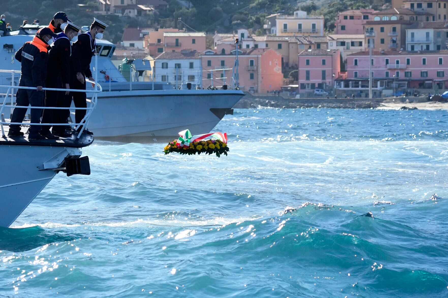 APTOPIX Italy Shipwreck Anniversary